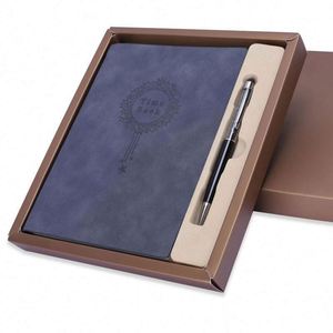 Customized Printing Business Luxury Faux Leather Notebook Gift Set A5 <b>Journal</b> Box Gift Sets Diary Notebook With Pen - Product Image 6