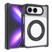 Funda Magnética Giratoria 360° con Anillo para iPhone 18, Protección Completa de Bisagra, Antigolpes, Carcasa Rígida de PC, Soporte de Carga Inalámbrica