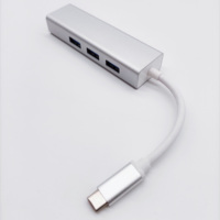 Aluminio portátil 4 en 1 tipo C Hub 3 USB 3,0 conectores función de carga convertidor de datos para ordenador portátil PC teléfono certificado ROHS