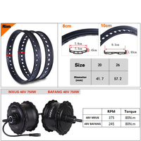 Kit de conversion pour vélo électrique, gros pneus, 20, 26 pouces, 20x4, 24x4, 500w