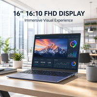 Ordinateur portable 16 pouces FHD 1920x1200 Intel Core I5 3.3GHz 8 Go de RAM SSD Windows 11 Home Business avec clavier numérique