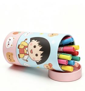 Custom Cute Cartoon Printed Handmade Cylindrical Paper Tube Eco Friendly Packaging for Children Gifts and Stationery - Product Image 1