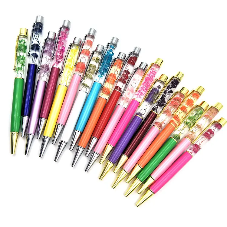 Caneta líquida flutuante barata em canetas esferográficas com personalização personalizada caneta líquida cheia
