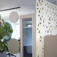 Écran de séparation de bureau moderne, écologique, ignifuge et insonorisant, panneau d'intimité NRC 0.8, barrière de bureau sur pied pour espace de travail