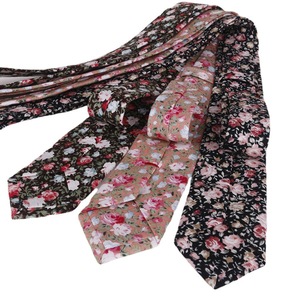 Corbata de algodón con flores para hombre, corbata fina Multicolor a la moda, 6cm, para boda, venta al por mayor - Product Image 4