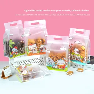 Sacs en Mylar personnalisés, mignons et <span class=keywords><strong>de</strong></span> style dessin animé, pour enfants, pour bonbons et collations, refermables avec fermeture éclair, pochette debout avec fenêtre, personnalisable - Product Image 3