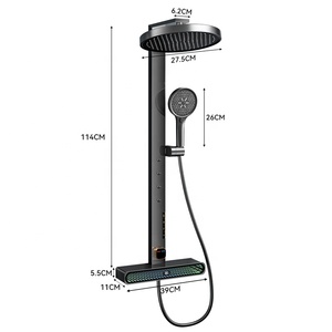 Système <span class=keywords><strong>de</strong></span> <span class=keywords><strong>douche</strong></span> thermostatique intelligent <span class=keywords><strong>de</strong></span> luxe moderne 2026, ensemble <span class=keywords><strong>de</strong></span> <span class=keywords><strong>douche</strong></span> en laiton avec jets <span class=keywords><strong>de</strong></span> massage lombaire, pluie LED, changement <span class=keywords><strong>de</strong></span> couleur, fixation murale souple - Product Image 5