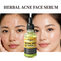 Sérum Visage Traitant l'Acné à Base de Plantes, Huile Essentielle Naturelle Anti-Boutons et Anti-Imperfections pour Peaux Grasses, Réparation des Pores