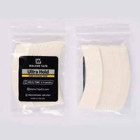 Vente en gros de 36 pièces/paquet de bandes adhésives imperméables à double face pour systèmes capillaires, super adhésives pour perruques