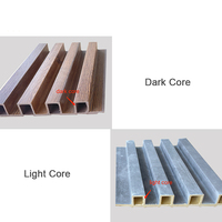 Revestimiento de Pared Exterior de PVC Gris WPC, Estilo Nórdico Moderno, Tablero Decorativo Resistente para Uso en Interiores