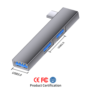 3-Trong-1 <span class=keywords><strong>USB</strong></span> <span class=keywords><strong>3.0</strong></span> Adapter Docking Station Đa Chức Năng Máy Tính Hub U Đĩa 90 Độ Loại C Splitter Khuỷu Tay 5Gbps Tốc Độ - Product Image 1