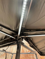 Nouveau choix 1.7m abri solaire extérieur de petite taille auvent sur pied à 270 degrés avec poteau en aluminium étanche pour le camping