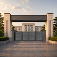 Puerta Plegable Eléctrica de Aluminio para Proyectos de Hoteles al Aire Libre, Personalizada para Entrada Principal de Villas, Jardines y Apartamentos