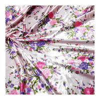 2024 Designer 100 Polyester Impression Numérique Satin Tissu En Gros Doux Floral Imprimé Imitation Soie Satin Tissu