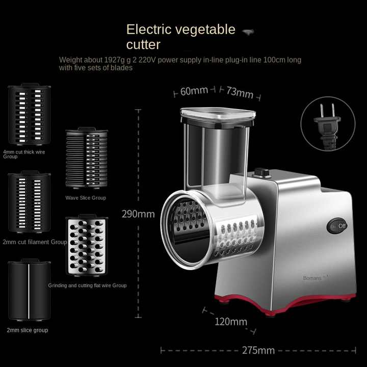 Kitchen Multi-functional Vegetable Cutter Frozen Meat Slicer Home Shredder Electric Vegetable Cutter