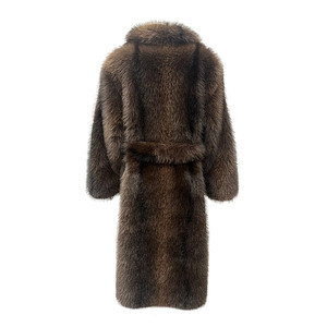 Manteau de luxe en fausse fourrure de renard pour femme, élégant, long, ceinturé, écologique, veste en fausse fourrure, manteau d'hiver chaud et moelleux, tendance 2026 - Product Image 3