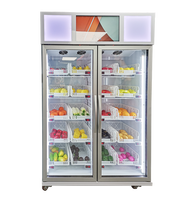 Mesin Vending Kulkas Pintar Beku Murah dengan Pembaca Kartu, Menjual Sayuran, Buah, Daging Beku di Apartemen Komunitas