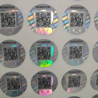 Étiquettes autocollantes holographiques personnalisées avec numéro de série professionnel, code QR de sécurité, pour bougies, artisanat, cadres photo, adhésif PET