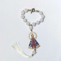 Bracelet de la Vierge Marie catholique en gros avec pompon, ornement religieux à suspendre à la voiture et bijoux chapelet pour l'Amérique latine