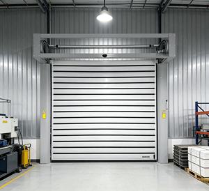 Puerta Rápida Enrollable Industrial de Alta Velocidad, Puerta Enrollable Automática con Aislamiento y Protección Contra el Viento, Puerta de Seguridad de Aleación de Aluminio - Product Image 3