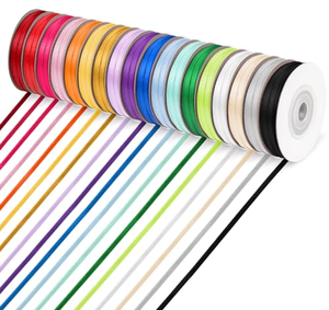 Ruban de satin de haute qualité 3/8 pouce (10 mm) 100 yards, simple face ou double face, pour emballage cadeau - Product Image 1