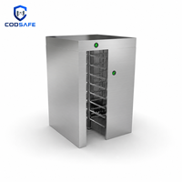 High Security Square Top Fully Enclosed Full Height Turnstile Unidirectional Bidirectional Biometric Recognition for Factory
