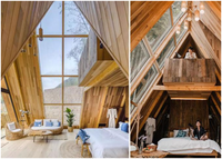 Villa de Luxe Préfabriquée Quacent à Ossature en A, Maison Modulaire Isolée de Faible Hauteur, Petite Maison Triangle pour Appartement, Chalet Préfabriqué