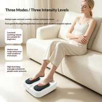 Masseur de pieds Shiatsu à commande en un clic, 4 modes de pétrissage, appareil de spa pour les pieds sans fil, masseur de pieds portable avec fonction de massage chauffant