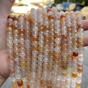 Colección <span class=keywords><strong>de</strong></span> Cuentas <span class=keywords><strong>de</strong></span> Piedra Natural con Formas Antiguas: Ágata, Jade, Obsidiana, Cuentas Sueltas en Forma <span class=keywords><strong>de</strong></span> Barril Multicolor para Fabricación <span class=keywords><strong>de</strong></span> Joyas, Venta al Por Mayor - Product Image 1