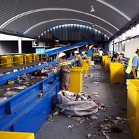 Ligne de tri des déchets Équipement Manuel Machines de tri des déchets solides municipaux Table de tri manuelle des déchets