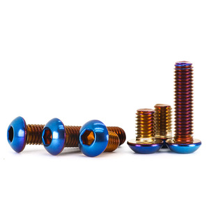 M 7X20 25 30 35 40 43 45 50Mm <span class=keywords><strong>Titanium</strong></span> Staal & Messing Schroef Cnc Gr5 Bout Met <span class=keywords><strong>Allen</strong></span> Sleutel Hex Dop Voor Fiets Modificatie - Product Image 4