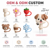 Capuchon esthétique en silicone réutilisable anti-poussière pour embout de paille de tasse à café