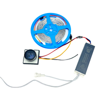 Pantalla circular DC12V con interruptor de perilla para espejo de baño inteligente para el hogar Atenuador de luz LED y controlador de desempañado