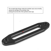 Guide de câble de treuil 4x4 10'' en aluminium, passant de câble robuste pour récupération tout-terrain, accessoire pour SUV et camion, argent/noir, garantie 12 mois