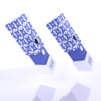 Boîte rigide à tiroirs géométriques uniques, anti-enfants, imprimée en couleur personnalisée, avec système de sécurité CR, en matériaux recyclés, protection UV, marque de luxe