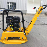 Compacteur à plaque vibrante portatif à essence bidirectionnel réversible AJZN FPC160, moteur 5,5 CV, roulement central 30KN