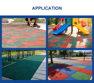 แผ่นยางปูพื้นกันกระแทกเพื่อความปลอดภัยสำหรับสนามเด็กเล่นในโรงเรียน ป้องกันการลื่นล้ม ลดแรงกระแทก ช่วยดูดซับแรงกระแทก เพื่อความปลอดภัยของเด็กๆ - Product Image 6