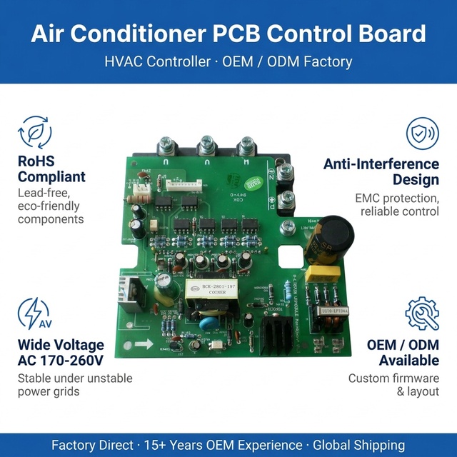 15+ Years Factory RoHS Air Conditioner PCB Controller Custom Firmware HVAC PCB Board for Air Conditioning - Wholesale