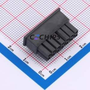 ZX-MX3.0-2-7P-HGJK Housing (Wire-to-Board / Wire-to-Wire) P=3mm Connector 2x7P 3mm Micro-Fit (MX 3.0) 3mm - Product Image 2