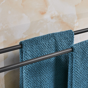 Saint Ruijia Aluminum <b>Towel</b> Bar Double Single Rod Bathroom Hardware With <b>Hooks</b> 5 Kg Load Capacity - Product Image 1
