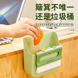 Mini Broom And Dustpan Set Plastic Green Yellow Multi Functional For Home <b>Desktop</b> Cleaning Pet Kids Use - Product Image 3