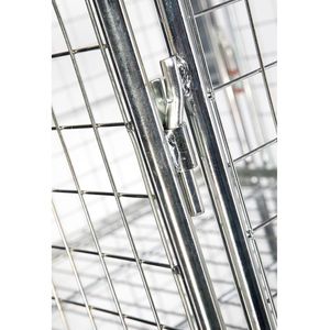 Industriële rolwagen met 4 zijden, gegalvaniseerd, voor zwaar gebruik, goedkoop, van staal, metaal, voor materiaaltransport, opvouwbaar, uit China. - Product Image 6