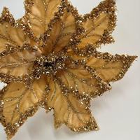 Fleurs de Noël artificielles en polyester, couleur et taille personnalisées pour la décoration de la maison, des fêtes, des centres commerciaux et des festivals, qualité de gros pour les fêtes