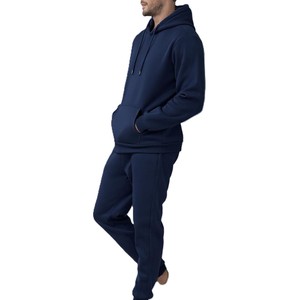 Casual Fashion Wear Men Hoodie Jogger Two Piece Set Winter Outfit with Comfortable <b>Top</b> <b>Long</b> <b>Sleeve</b> Men Hooded Tracksuits - Product Image 2