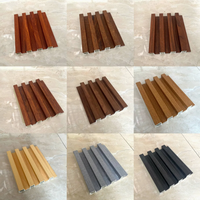 Meilleure vente Revêtement mural en bois composite enduit de PVC WPC Panneau cannelé 160mm pour usage résidentiel et commercial