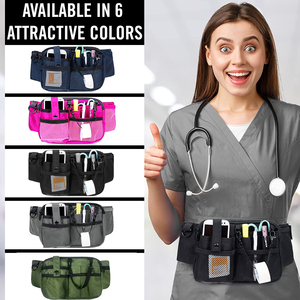 Bolsa de <span class=keywords><strong>enfermera</strong></span> con soporte de cinta, bolsa de cinturón de bolsillo de equipo médico de varios compartimentos bolsa organizadora de enfermería para suministros médicos - Product Image 5