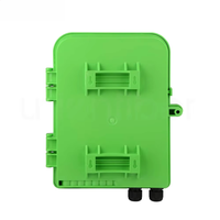 Boîtier de terminaison/cloison de distribution fibre optique 16 ports avec répartiteur 1x16, couleur noir-vert, pour boîte de distribution fibre optique 1:16 (Fat Box)
