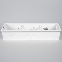 Pvc upvc 86 type prise de commutation surface murale électrique blanc/bule/rouge couleur une boîte de commutation inférieure de gang