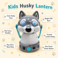 Lanterne de camping pour enfants en forme de Husky, lampe de tente LED rechargeable, 3 modes, batterie externe portable pour les aventures en plein air et la nuit