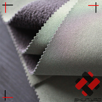 320GSM 4 way stretch poliéster spandex consolidado polar 3 capas Softshell tela